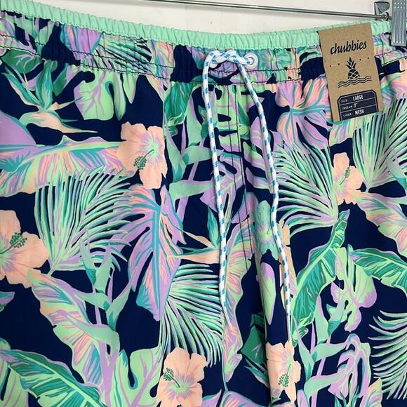 Chubbies Men The Night Faunas Classic Swim Trunk Size Large - Picture 3 of 8